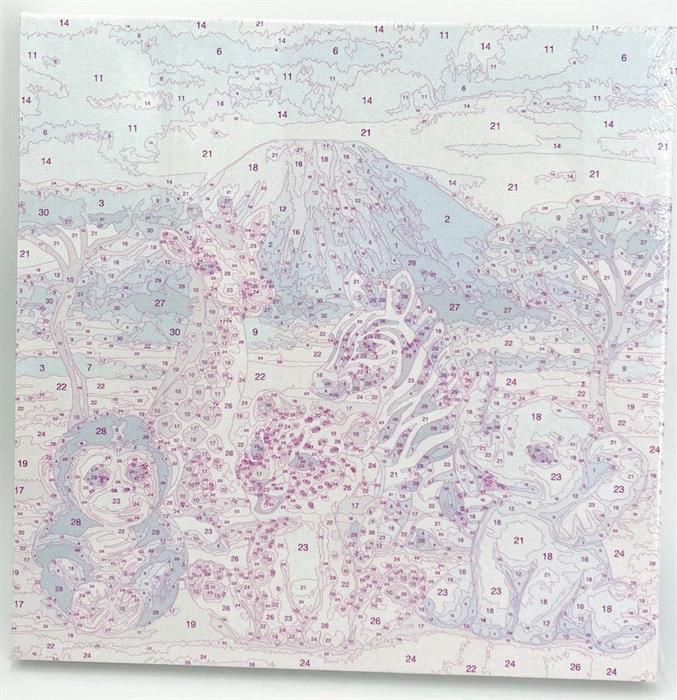 Produktbild Craft Buddy Malen nach Zahlen Bild-Set 30x30cm Safari Tiere