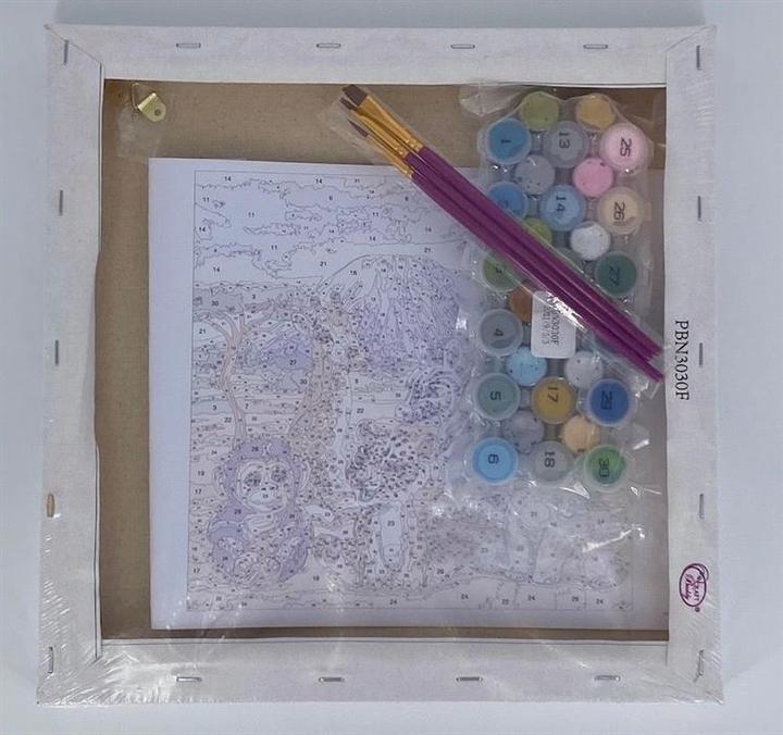 Produktbild Craft Buddy Malen nach Zahlen Bild-Set 30x30cm Safari Tiere