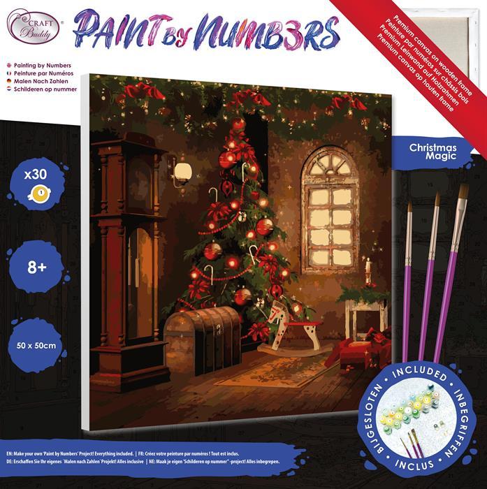 Craft Buddy Malen nach Zahlen Bild-Set 50x50cm Weihnachts-Magie