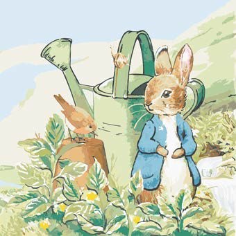 Actual product image Craft Buddy Painting by numbers picture set 30x30cm Peter Rabbit and Robin