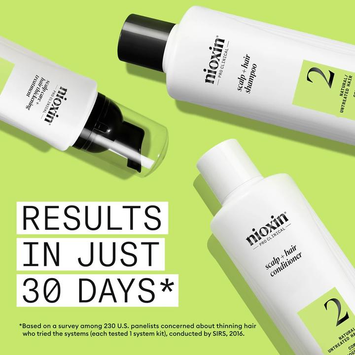 Actual product image Nioxin System 2 Kit 150ml Shampoo 150ml Conditioner 40ml Treatment Advanced Thinning Kit (Hair care set)