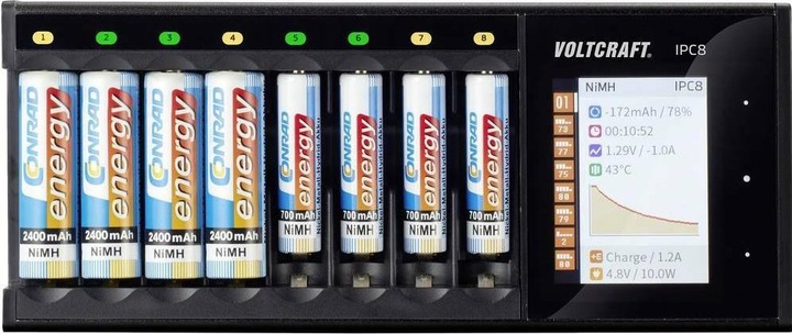 Actual product image Voltcraft IPC-8 (10440, 14500, AA, AAA, Chargers without battery)