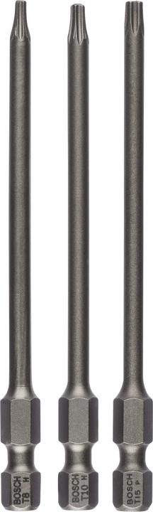 Actual product image Bosch Professional Zubehör Schrauberbit-Set Extra-Hart, 3-teilig, T8, T10, T15, 89 mm (T8, T10, T15)
