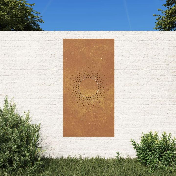 Produktbild vidaXL Garten-Wanddeko 105x55 cm Cortenstahl Sonne-Design
