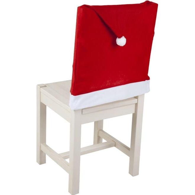 MICA Living, Weihnachtsdeko, Stuhlhussen - Nikolausmütze - ca. 60 x 50 cm - 4 Stück