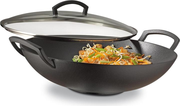 Spring Wok (35 cm, Wok Pfanne, Gusseisen)
