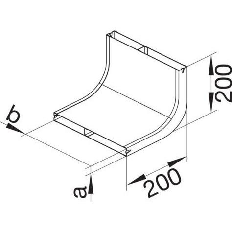 Thumbnail - Hager, Kabelschutz + Kabelführung, TEH UKK340383 Krümmer für Unterflurkanäle 340x38 3-züg (200 mm)