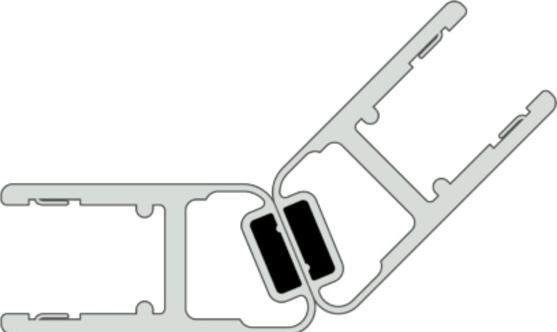 Actual product image Pauli+Sohn Magnetic shower door seal 135