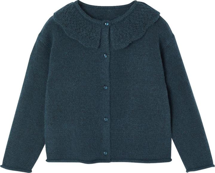 Actual product image Vertbaudet Mädchen Strickjacke mit Kragen aus Musterstrick (128)