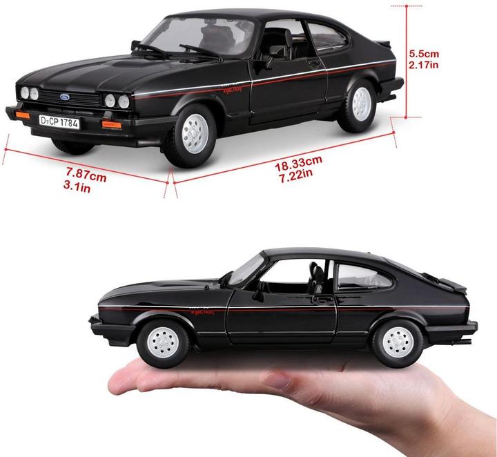 Actual product image Bburago Ford Capri 1600 GT 1/24 black