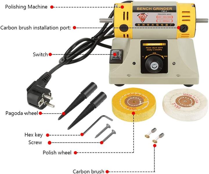 Produktbild ‎Hililand Poliermaschine-Set, 350W (Exzenterpolierer, 350 W)