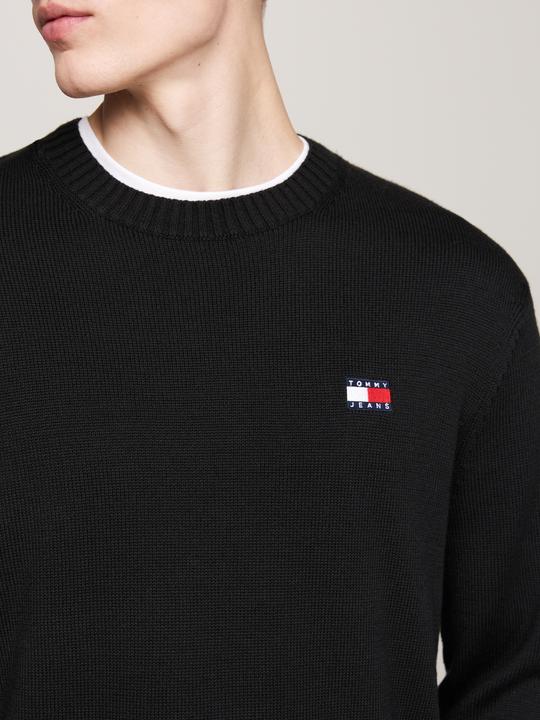 Image du produit Tommy Hilfiger Tommy Jeans Regular Badge Wolmix Trui - Zwart - Maat M (M)
