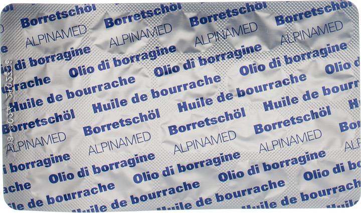 Nährwerte und Zutaten Alpinamed Borretschöl (100 Stück, Kapseln, 90 g)