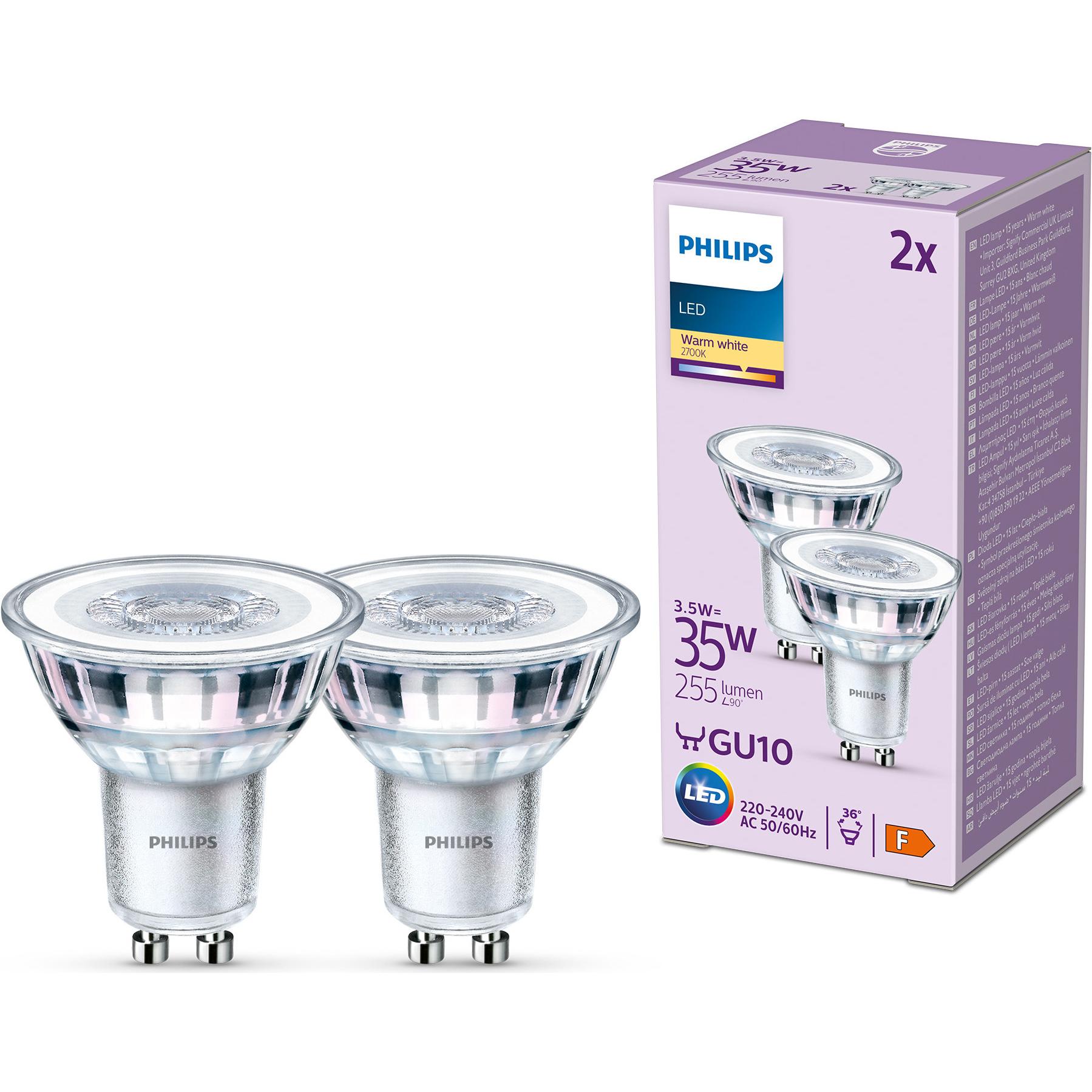 Thumbnail - Philips, Leuchtmittel, LED Classic (GU10, 3.50 W, 255 lm, 2 x, F)