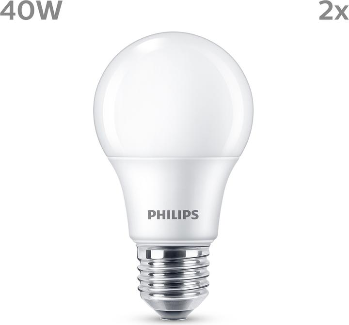 Actual product image Philips Led lamp (E27, 4.90 W, 470 lm, 2 x, F)