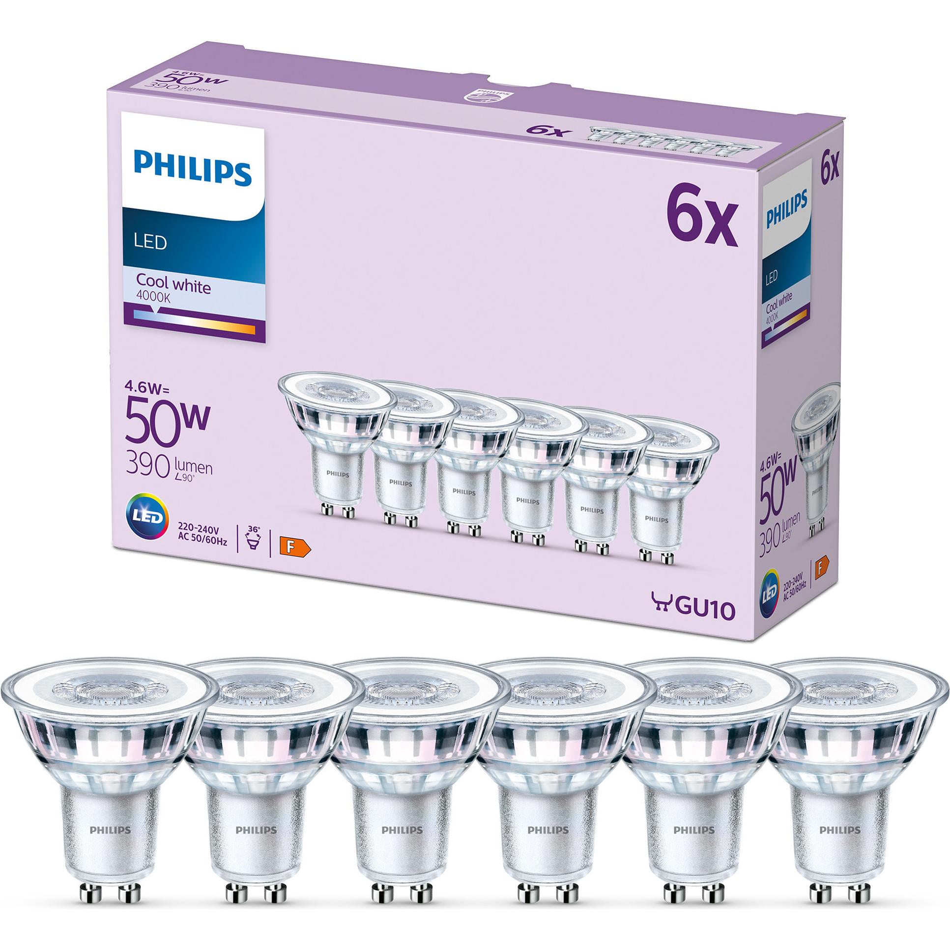 Thumbnail - Philips, Leuchtmittel, LED Classic (GU10, 4.60 W, 390 lm, 6 x, F)