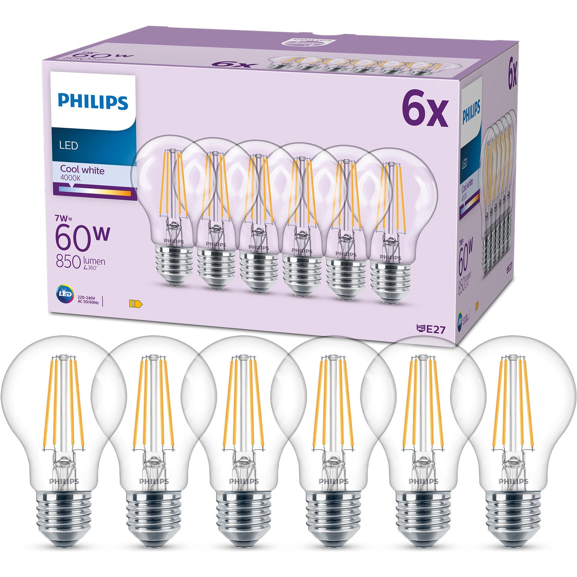 Thumbnail - Philips, Leuchtmittel, LED Classic (E27, 7 W, 850 lm, 6 x, E)