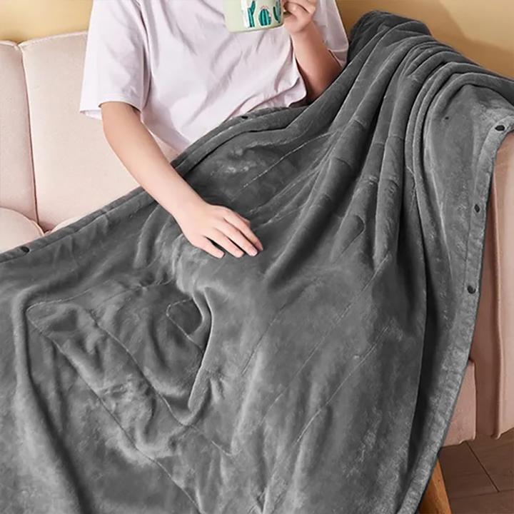 Produktbild ASMI USB Heizdecke, Plüschdecke mit 3 Heizstufen, 140x80 cm (140 x 80 cm)