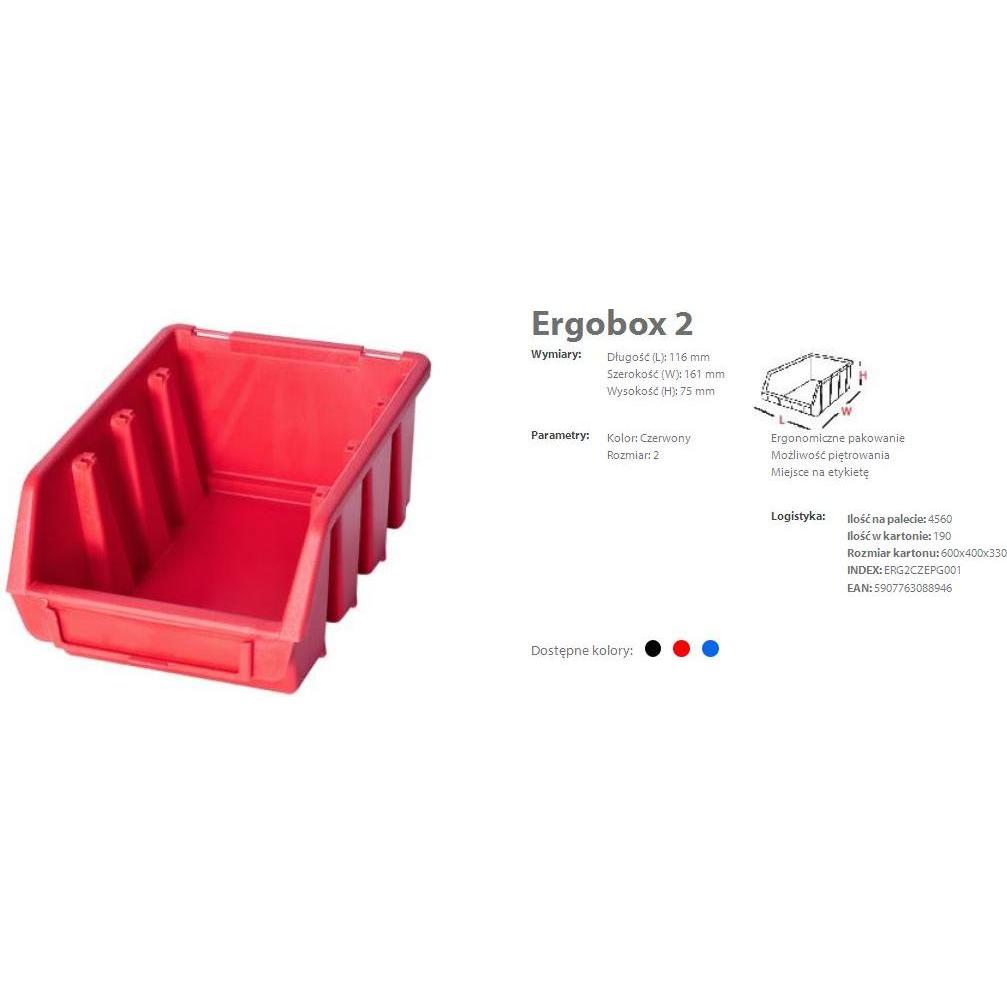 Patrol ERGOBOX 2 CZERWONY, 116 x 161 x 75mm, Katzenklo