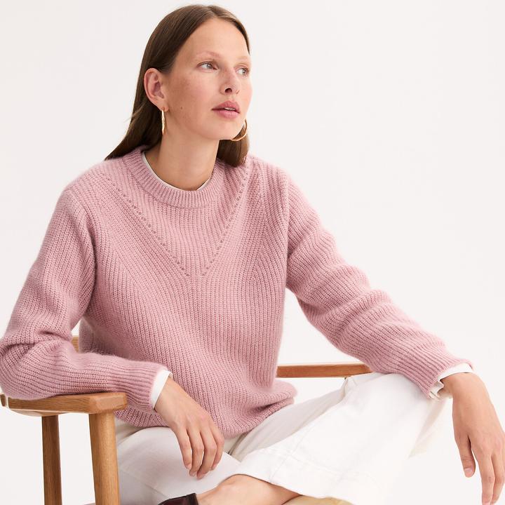Actual product image Anne Weyburn Grobstrickpullover mit rundem Ausschnitt (S)