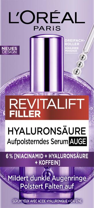 Image du produit L'Oréal Paris Revitalift Filler (Soin des yeux Sérum, 20 ml, Jour + nuit)