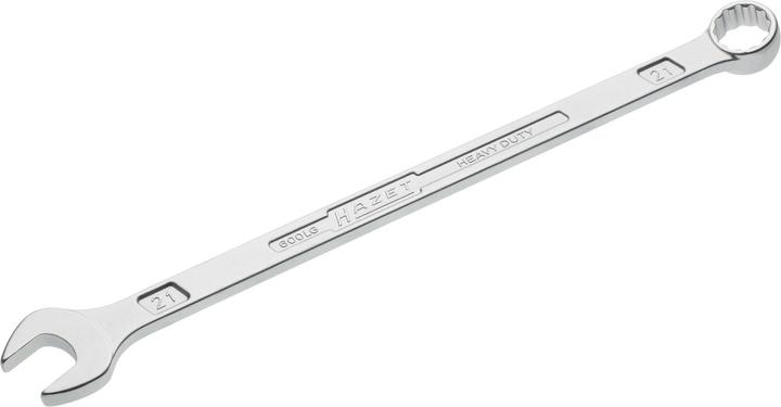 Produktbild HAZET Ring-Maulschlüssel ∙ extra lang ∙ schlanke Bauform 600LG-21 ∙ Aussen Doppel-Sechskant-Traction… (21 mm)