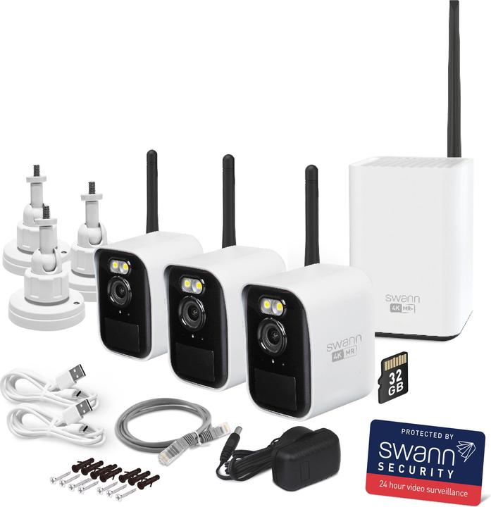 Immagine prodotto Swann MaxRanger4K Mini Wireless Kit mit 3 Kameras (3840 x 2160 pixel)