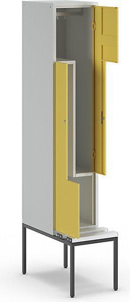Noir foncé RAL 9005, Gris clair RAL 7035, Jaune de zinc RAL 1018
