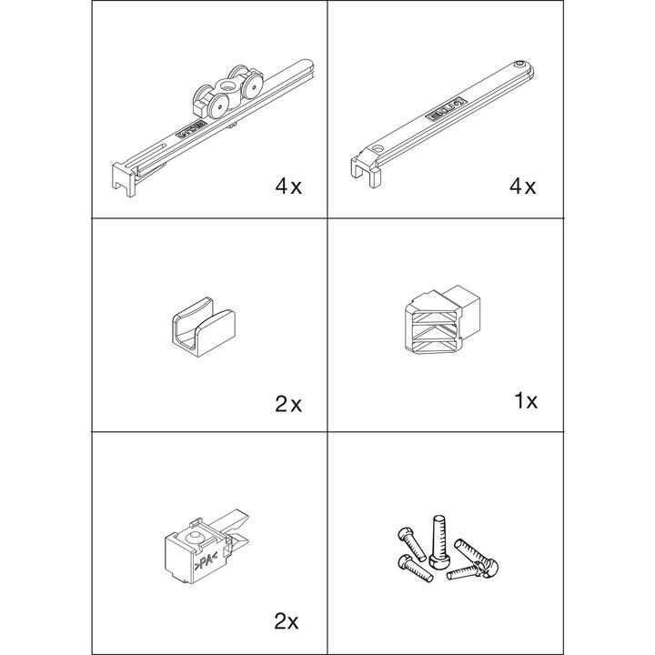 Produktbild HAWA Schiebetürbeschläge -CLIPO 16 GPK Inslide