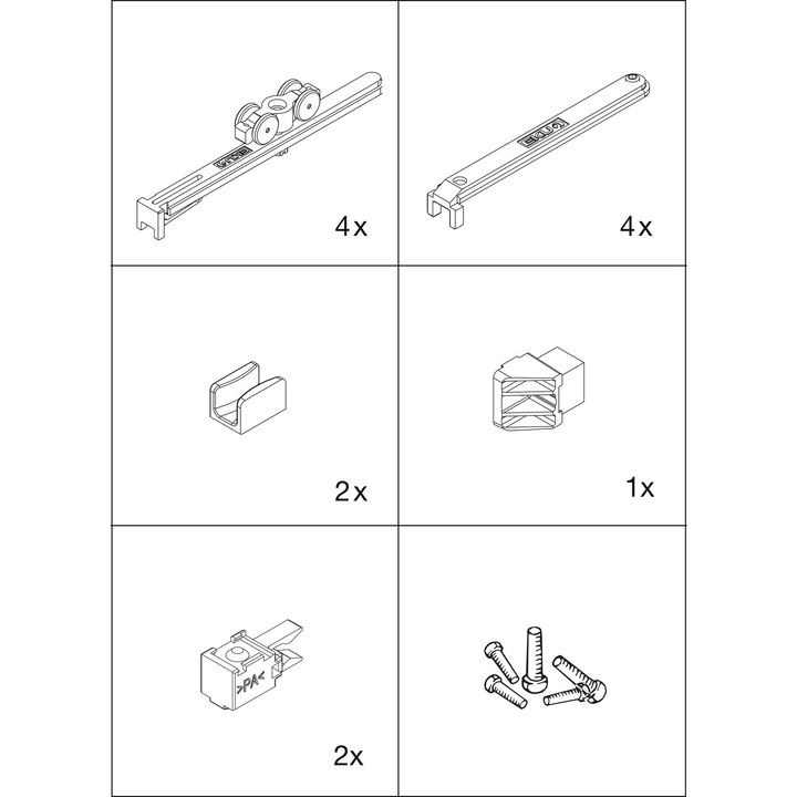 Produktbild HAWA Schiebetürbeschläge -CLIPO 16 GPK Inslide