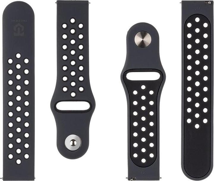 Immagine prodotto NoName Cinturino tattico 856 in silicone doppio 20 mm nero (Silicone)