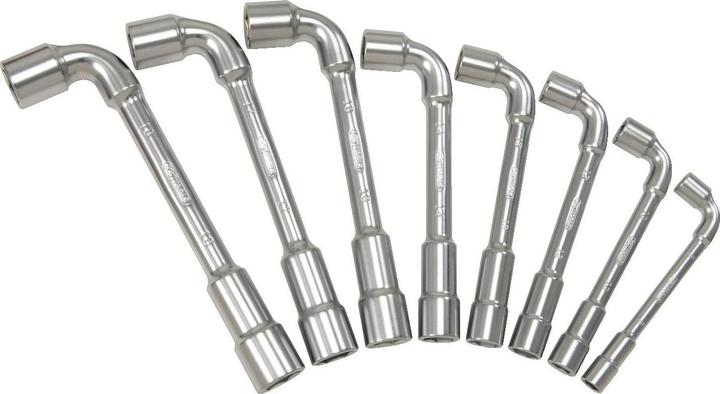 Actual product image KS Tools ULTIMATEplus double socket wrench set, 90° bent, 9 parts (19 mm, 11 mm, 17 mm, 9 mm, 15 mm, 13 mm, 12 mm, 10 mm, 8 mm, 16 mm, 14 mm, 18 mm)