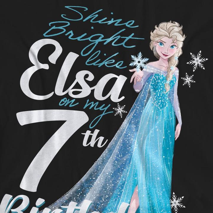 Produktbild Disney Frozen Bright Like Elsa TShirt 7. Geburtstag (L)