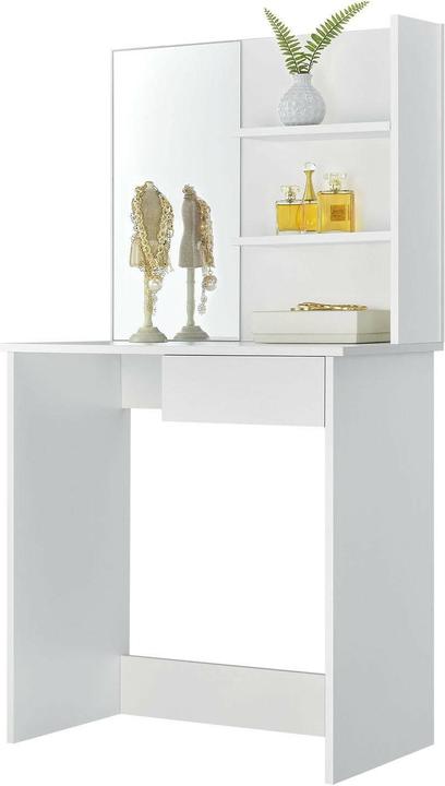 Actual product image Modernhome Modern dressing table, large mirror and shelf (75 x 40 x 141 cm)