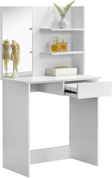 Actual product image Modernhome Modern dressing table, large mirror and shelf (75 x 40 x 141 cm)