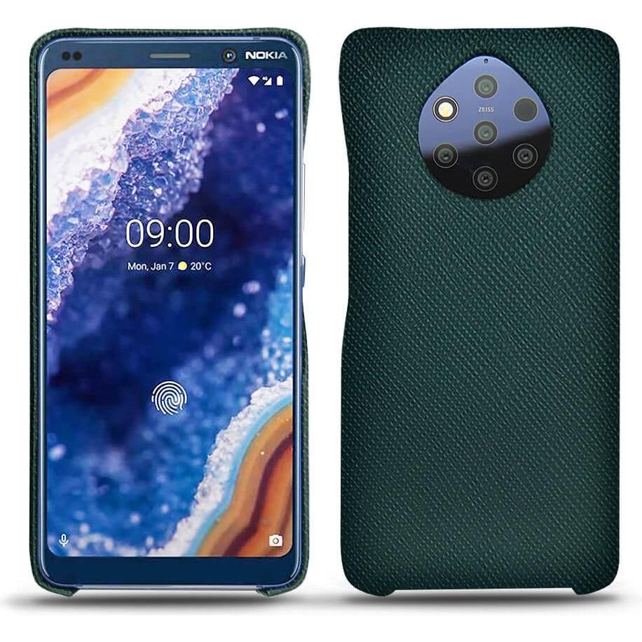 Noreve Lederschutzhülle (Nokia 9 PureView), Smartphone Hülle, Grün