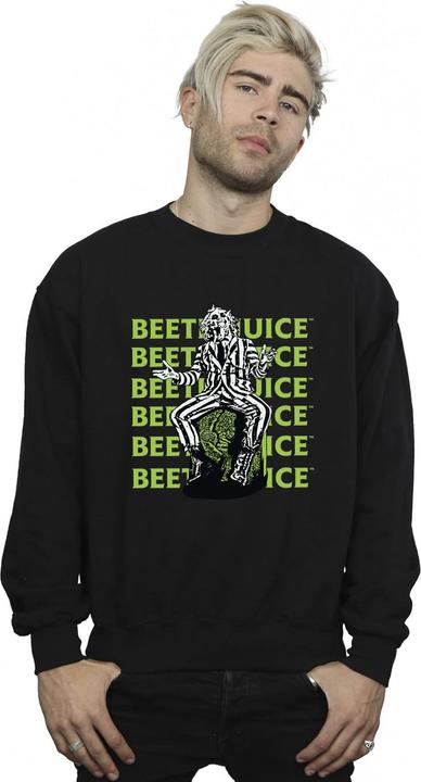 Actual product image Beetlejuice Mens Pose Repeat Logo Sweatshirt (M)