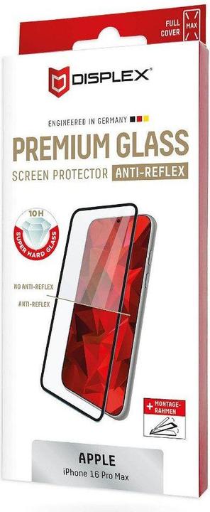 Produktbild Displex Premium Glass, Full Cover Anti-Reflex Panzerglas (1 Stk., Apple iPhone 16 Pro Max)