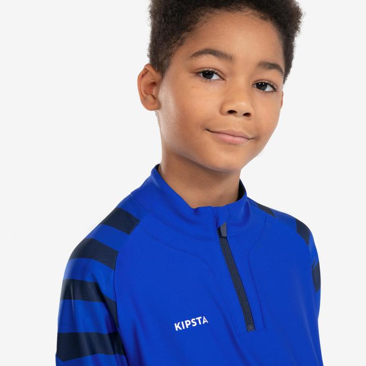 Immagine prodotto Kipsta Felpa da calcio per bambini con 1/2 zip - VIRALTO Kids blu/navy blue (122)