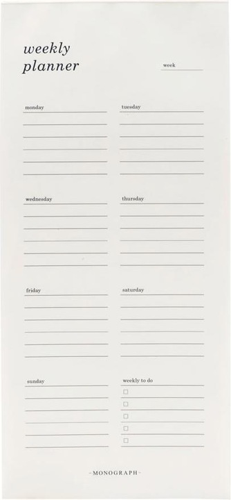 Produktbild Monograph Wochen-Notizkalender (Hoch, Deutsch)