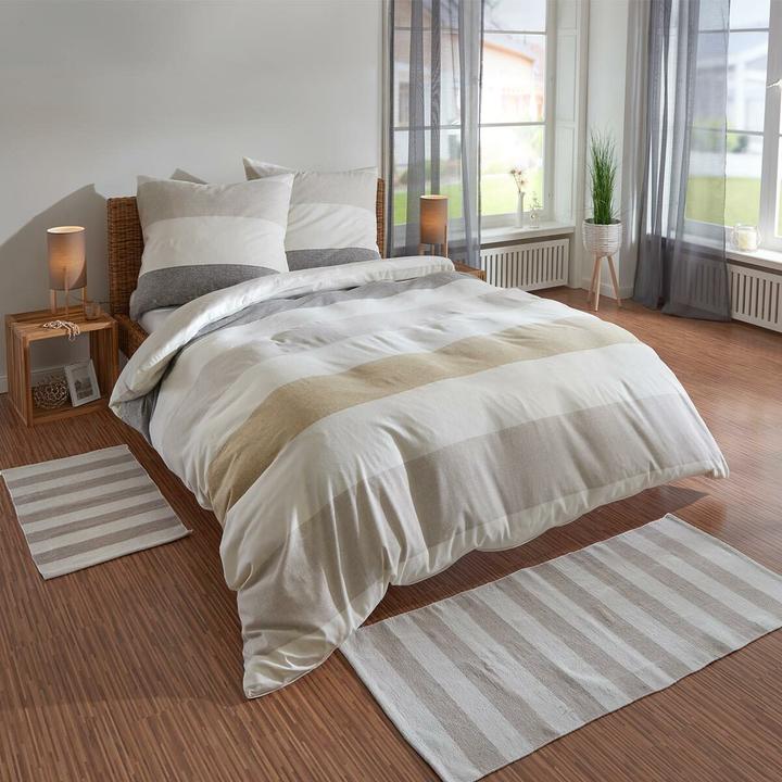 Produktbild Traumschlaf Melange Streifen (Bettwäsche Set, 200 x 200 cm, 80 x 80 cm)
