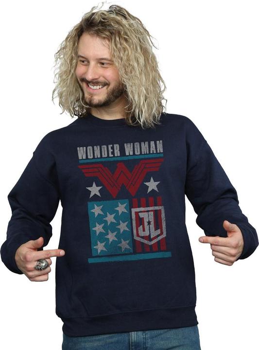 Produktbild Justice League Movie Wonder Woman Flag Sweatshirt (XXL)