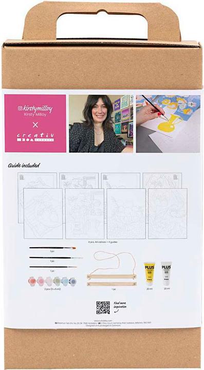 Image du produit Creativ Company Bastelfarbe Malen nach Zahlen mit Acrylfarben 4 Stück