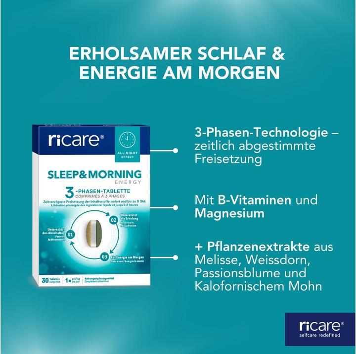 Produktbild ricare Sleep & Morning Energy (30 Stück, Tabletten)