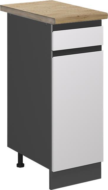 Anthrazit, Eiche, Weiss