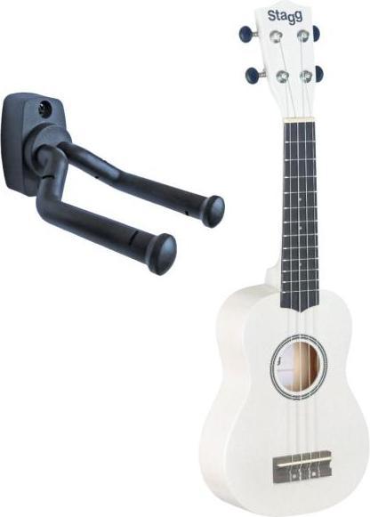 Produktbild Stagg US-WHITE Sopran Ukulele mit Tasche mit Wandhalter (Sopran, Soprano)