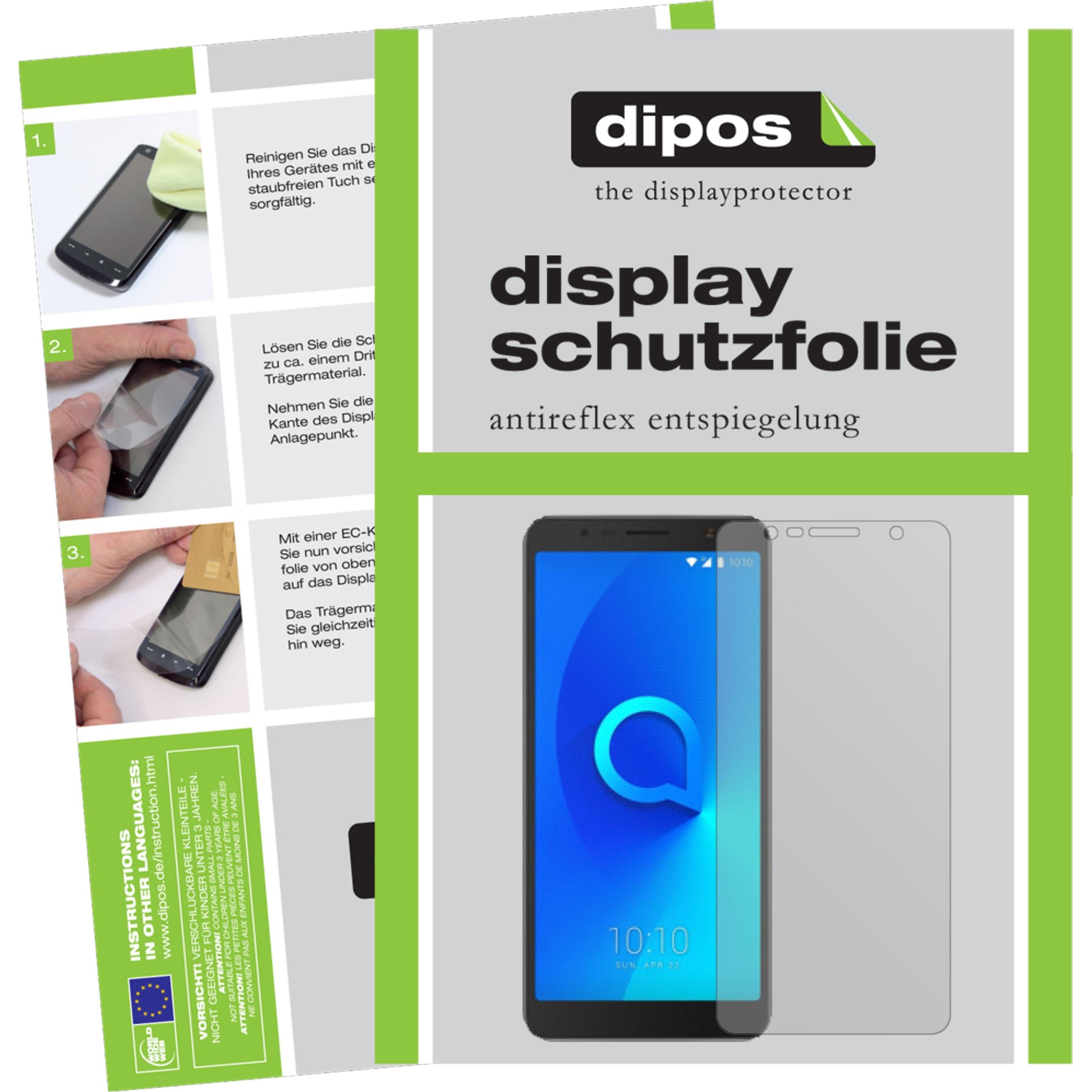 Dipos Displayschutzfolie Antireflex (5 Stück, Alcatel 3C), Smartphone Schutzfolie, Transparent