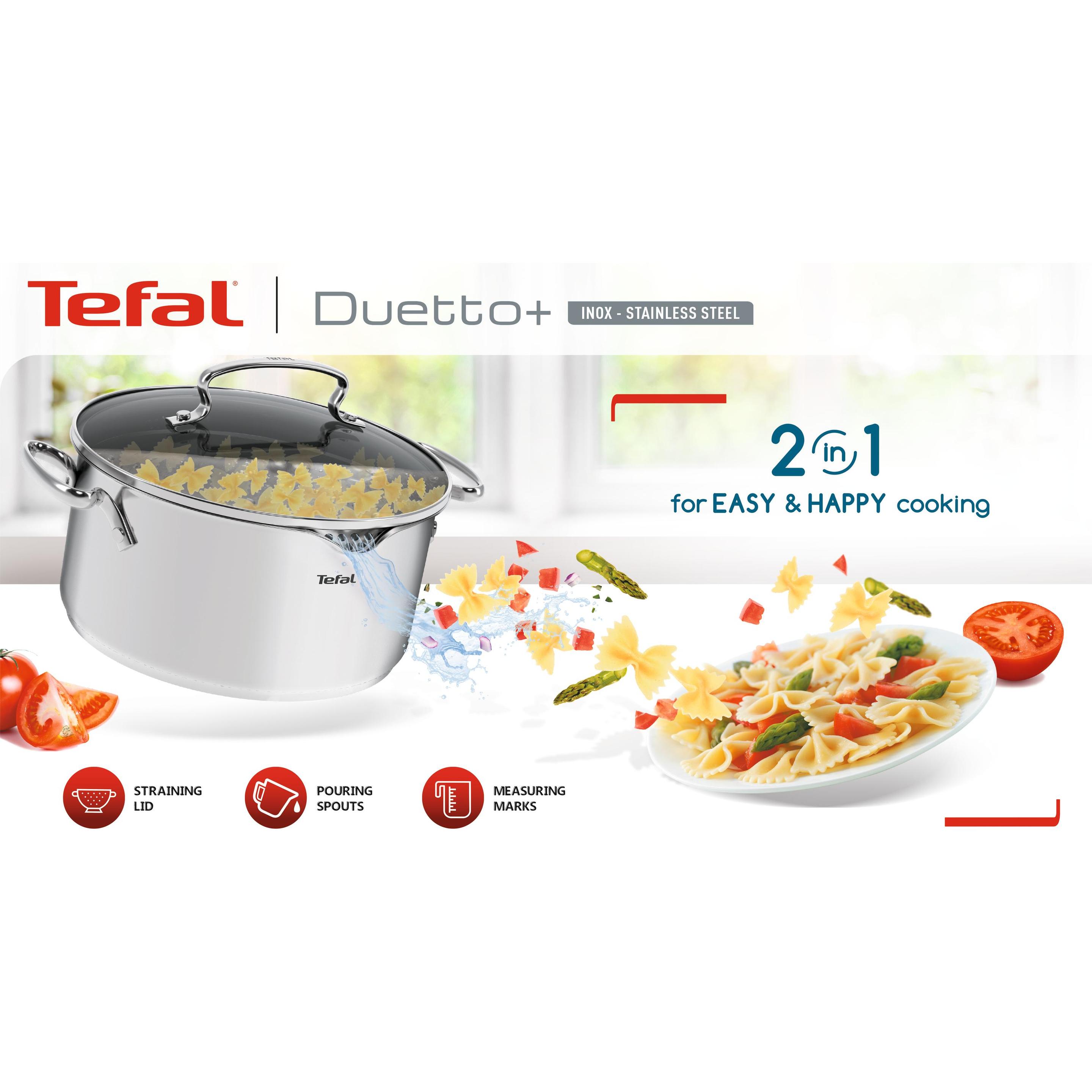 Thumbnail - Tefal Duetto+, Pfanne + Kochtopf, Silber