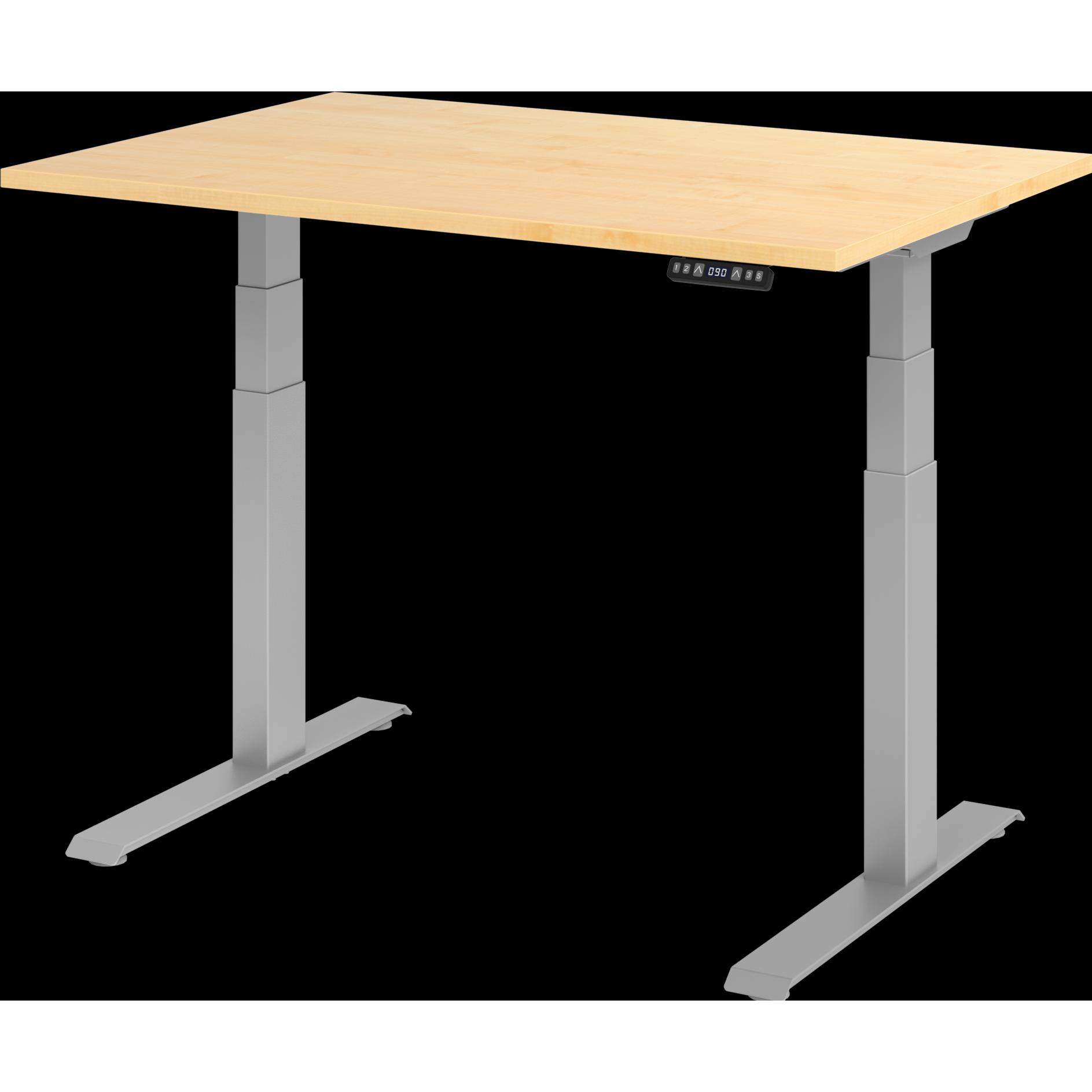 Hammerbacher, Schreibtisch, UPLINER-K-Schreibtisch, elek. verstellb,640-1290mm, BxT 1200x800mm, Ahorn-Dekor (1200 x 800 ...