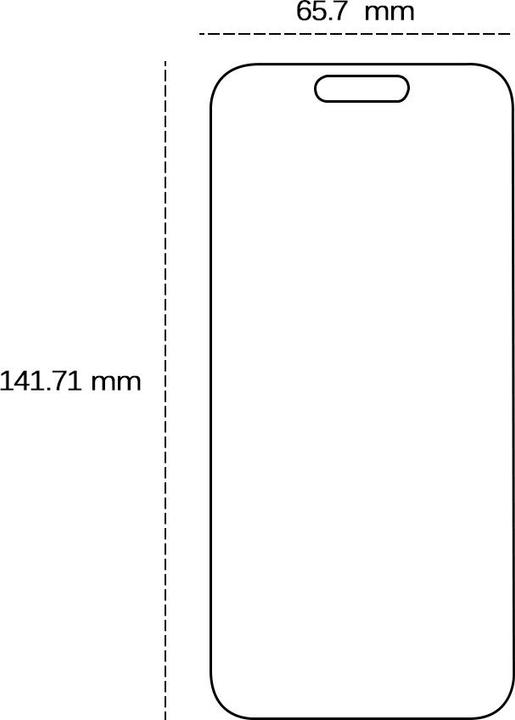 Produktbild OEM Gehärtetes Glas 2,5D für iPhone 15 6,1 (1 Stück, Apple iPhone 16)